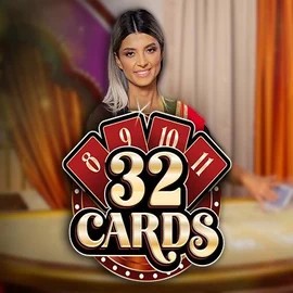 Official Live Casino logo: 32 Cards by Ezugi at Spinfin Casino